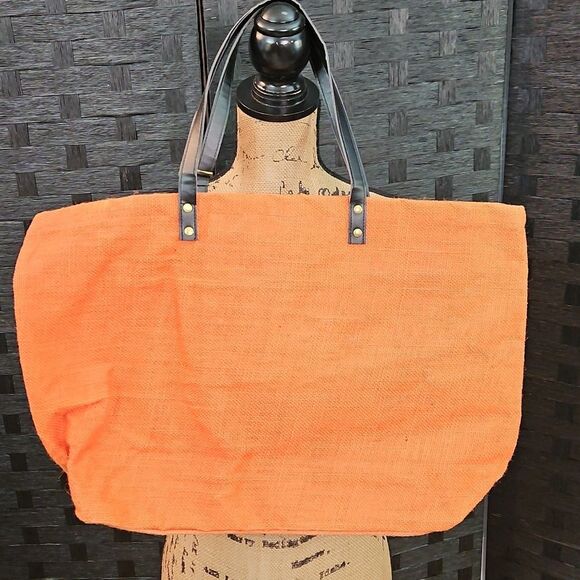 Mud Pie Orange Crown Tote Bag - Picture 3 of 8